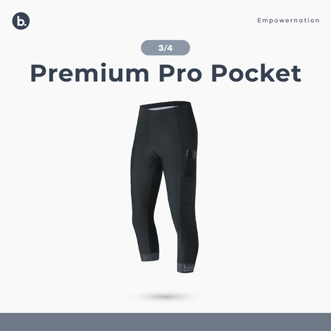 Premium PRO Pocket 3/4 Cargo Cycling Tights